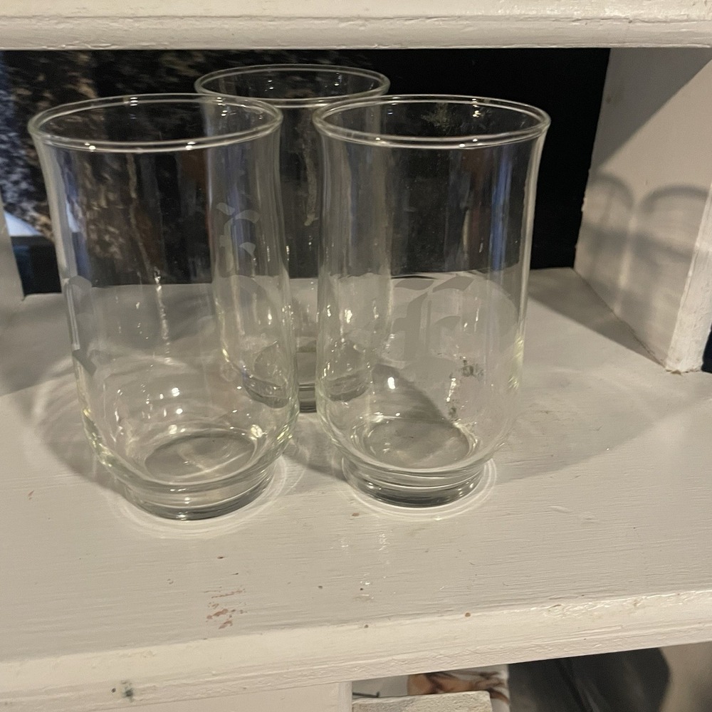 Princess House Heritage 5" Tumblers Beverage Glasses Letter Initialโ E